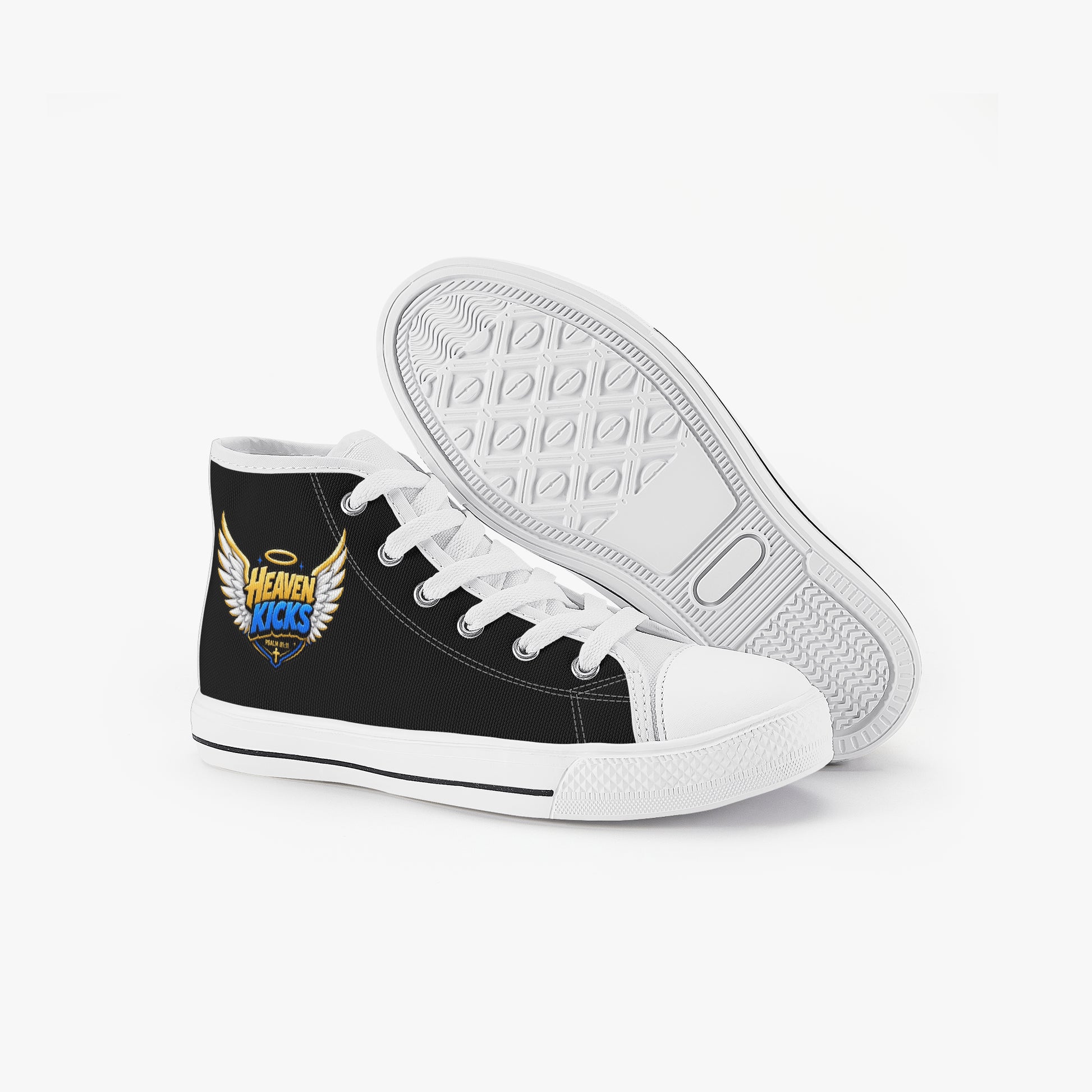 Heaven Kicks Christian Kid’s High - Top Canvas Shoes - ClaimedbyGodDesigns
