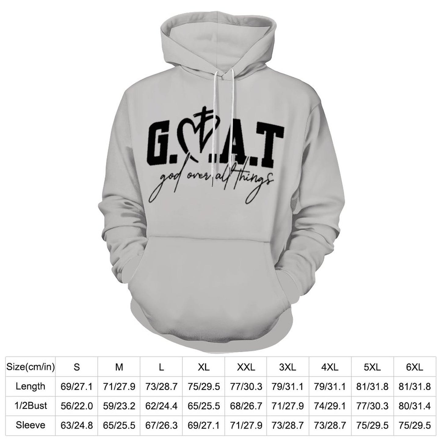 GOAT God Over All Things Women's Christian Hooded Pullover Sweatshirt