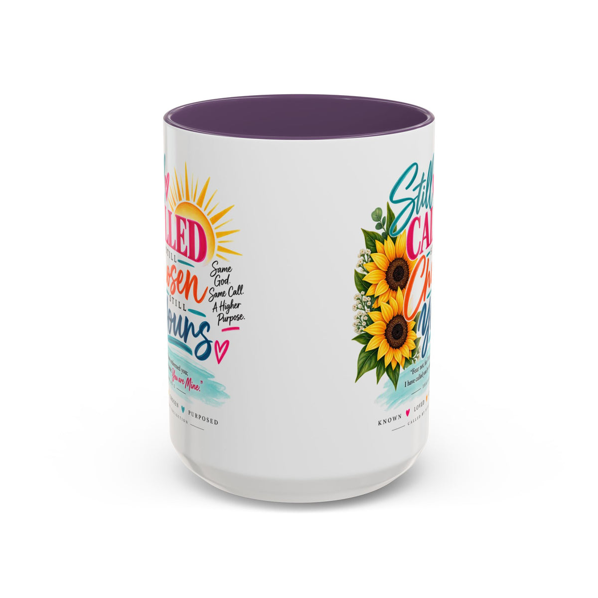 Still Called Still Chosen Inspirational Called By Name Coffee Mug with Sunflowers