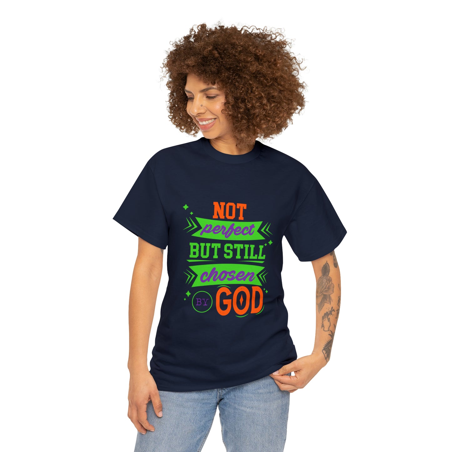 Not Perfect But Still Chosen By God Unisex Heavy Cotton Tee