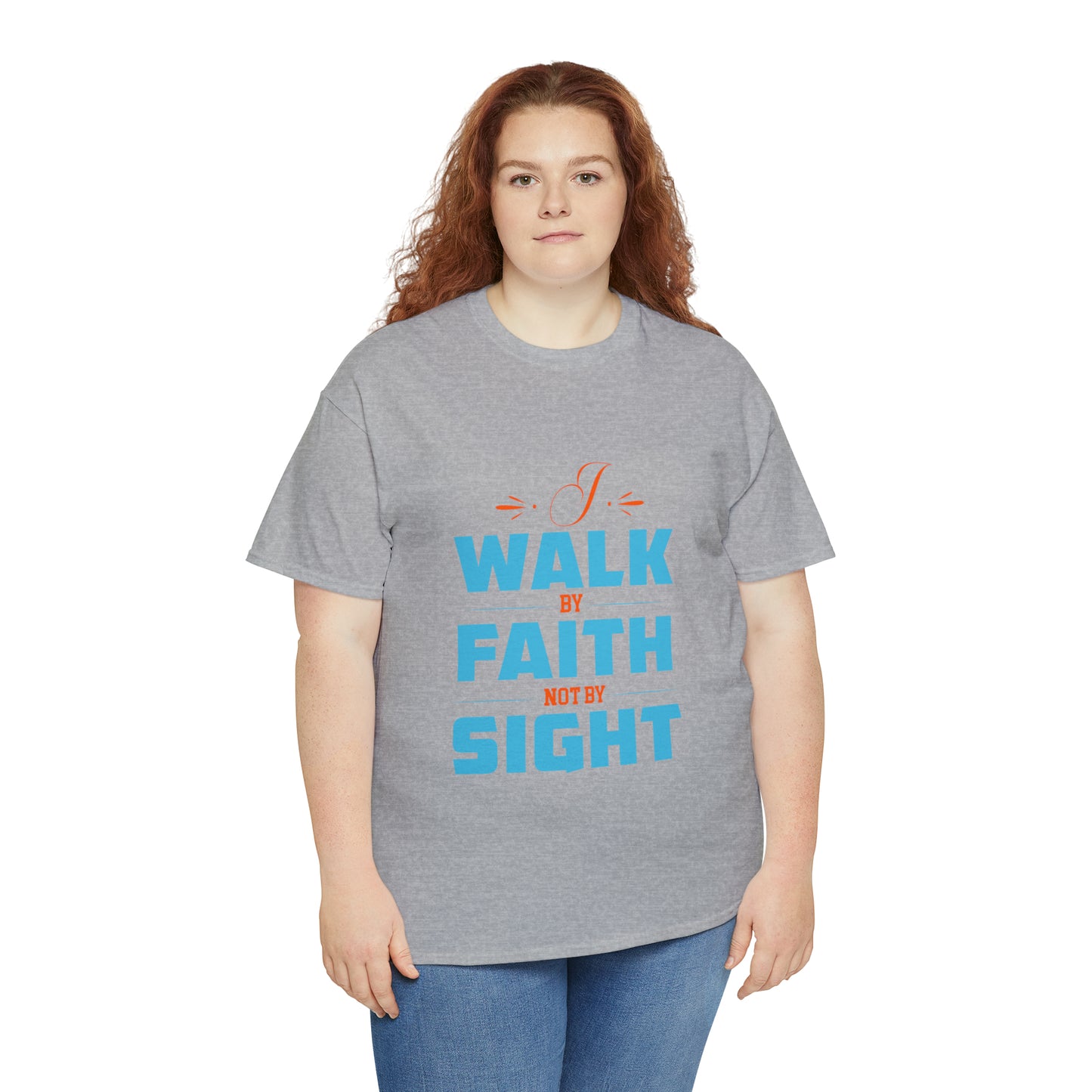 I Walk By Faith & Not By Sight Unisex Heavy Cotton Tee