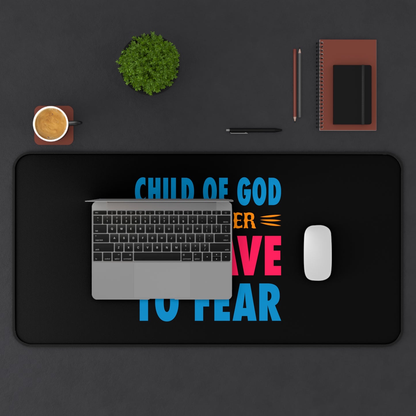 Child Of God No Longer A Slave To Fear Christian Computer Keyboard Mouse Desk Mat