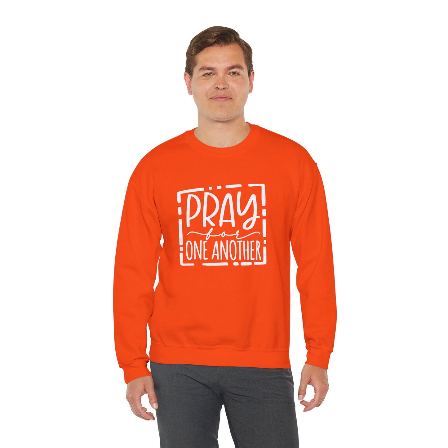 Pray For One Another Don't Quit Unisex Heavy Blend™ Crewneck Christian Sweatshirt