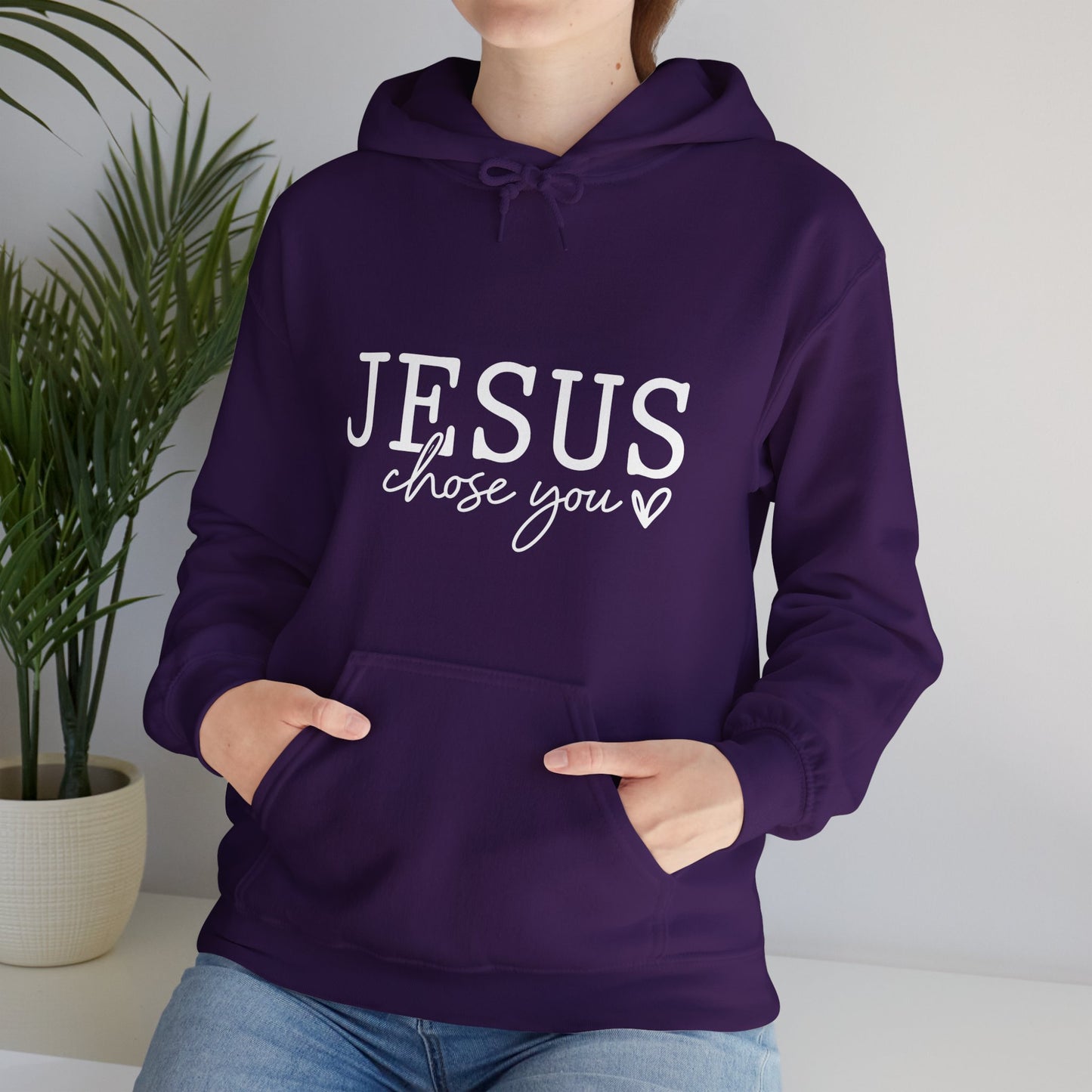 Jesus Chose You (2) Unisex Christian Pullover Hooded Sweatshirt