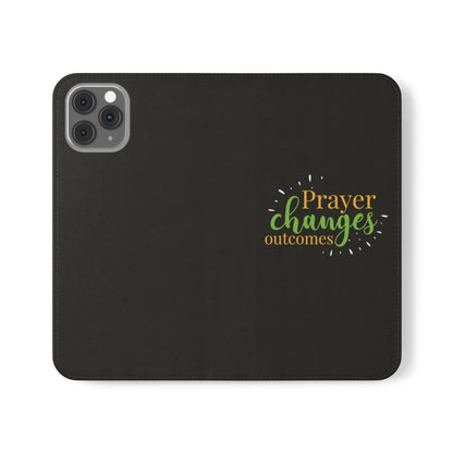 Prayer Changes Outcomes Phone Flip Cases - ClaimedbyGodDesigns