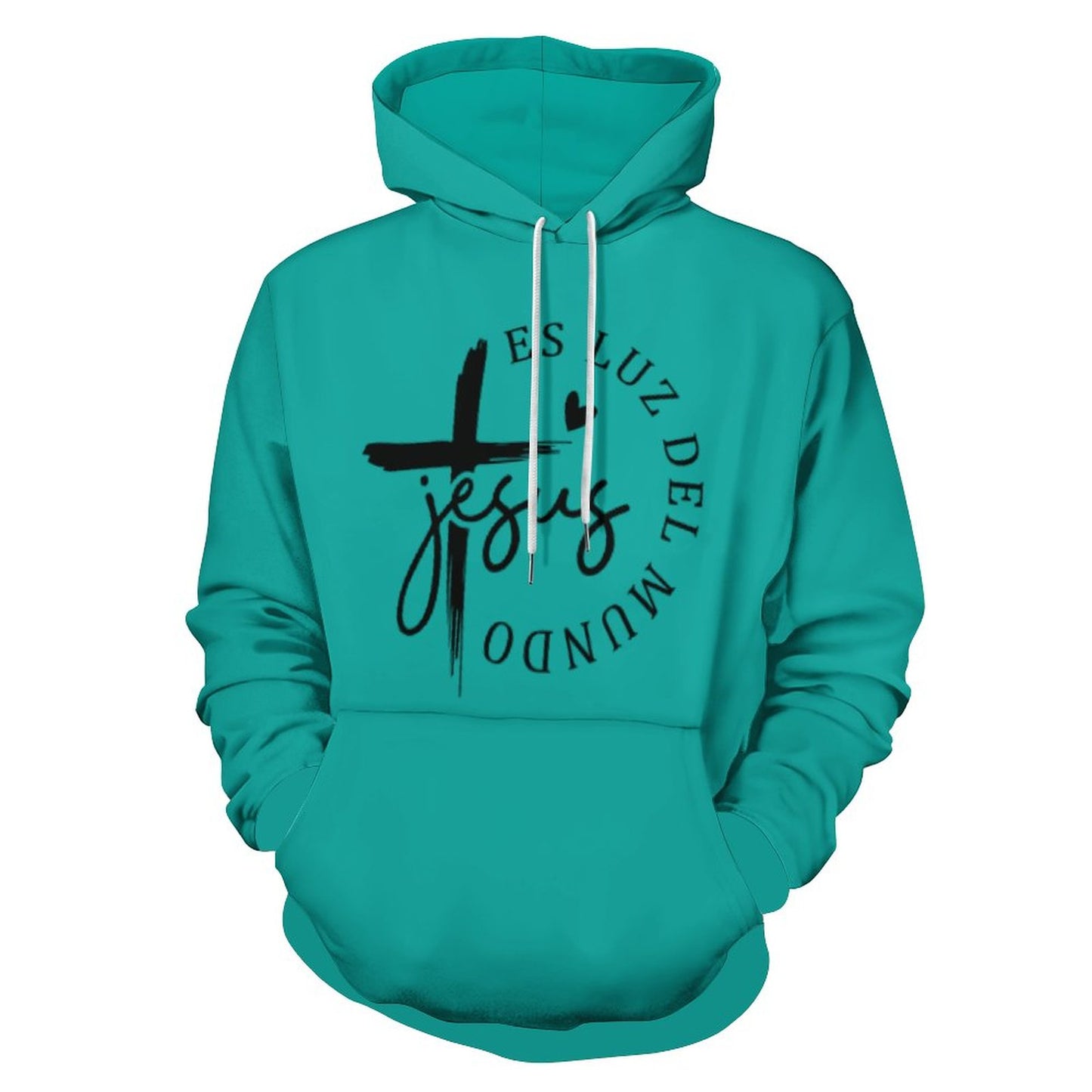 Jesus Es Luz Del Mundo Spanish Women's Christian Pullover Hooded Sweatshirt