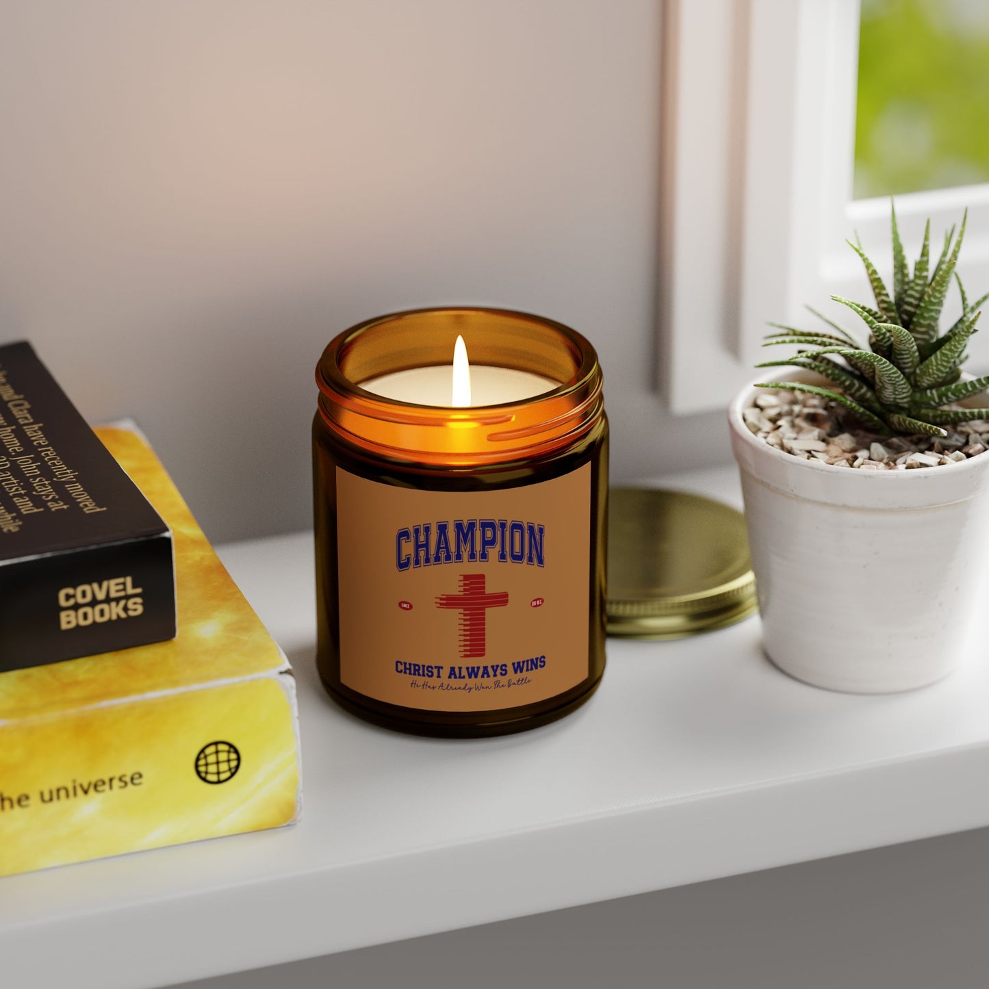 Champion Christ Always Wins Christian Scented Candle (4oz, 9oz)