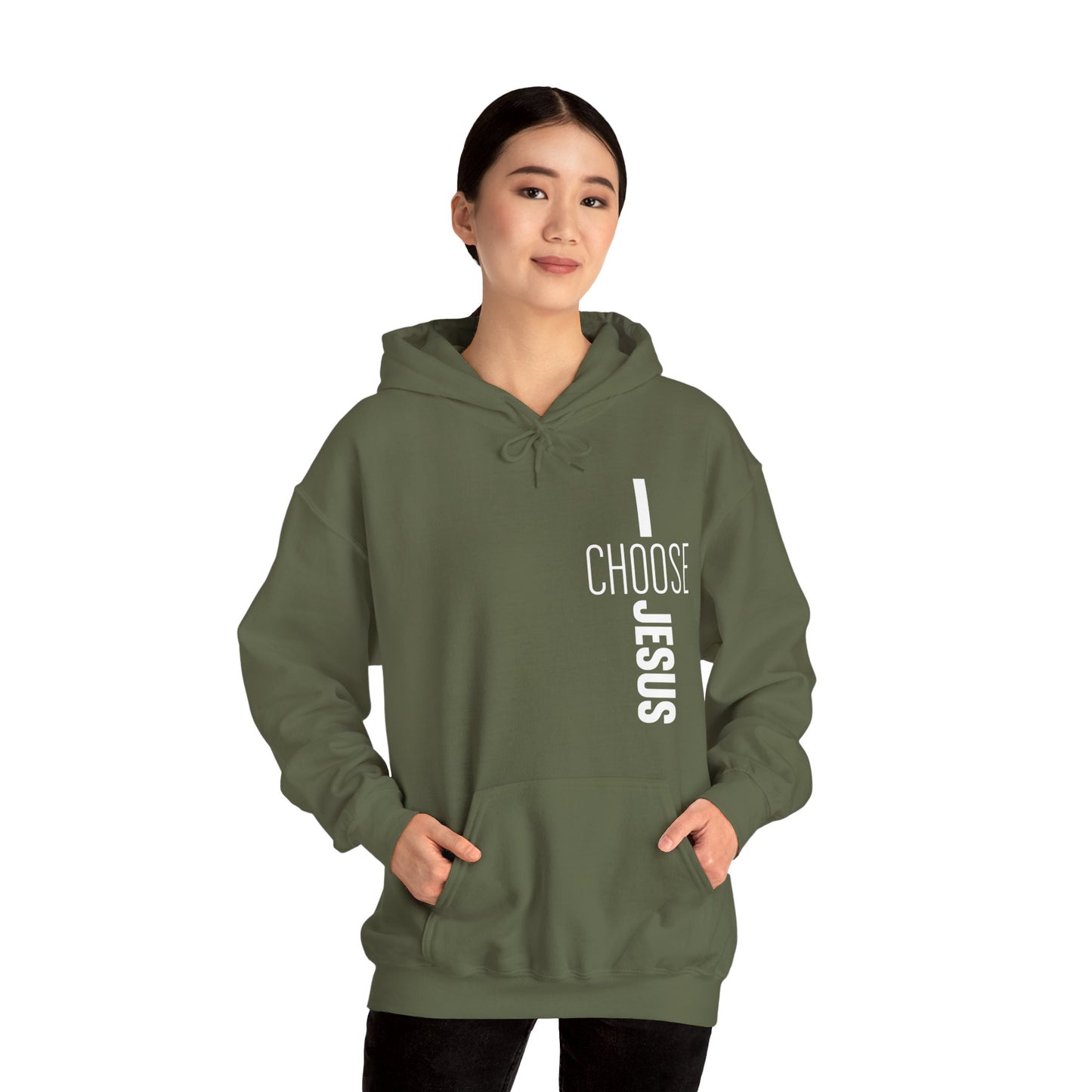 I Choose Jesus Unisex Christian Hooded Pullover Sweatshirt