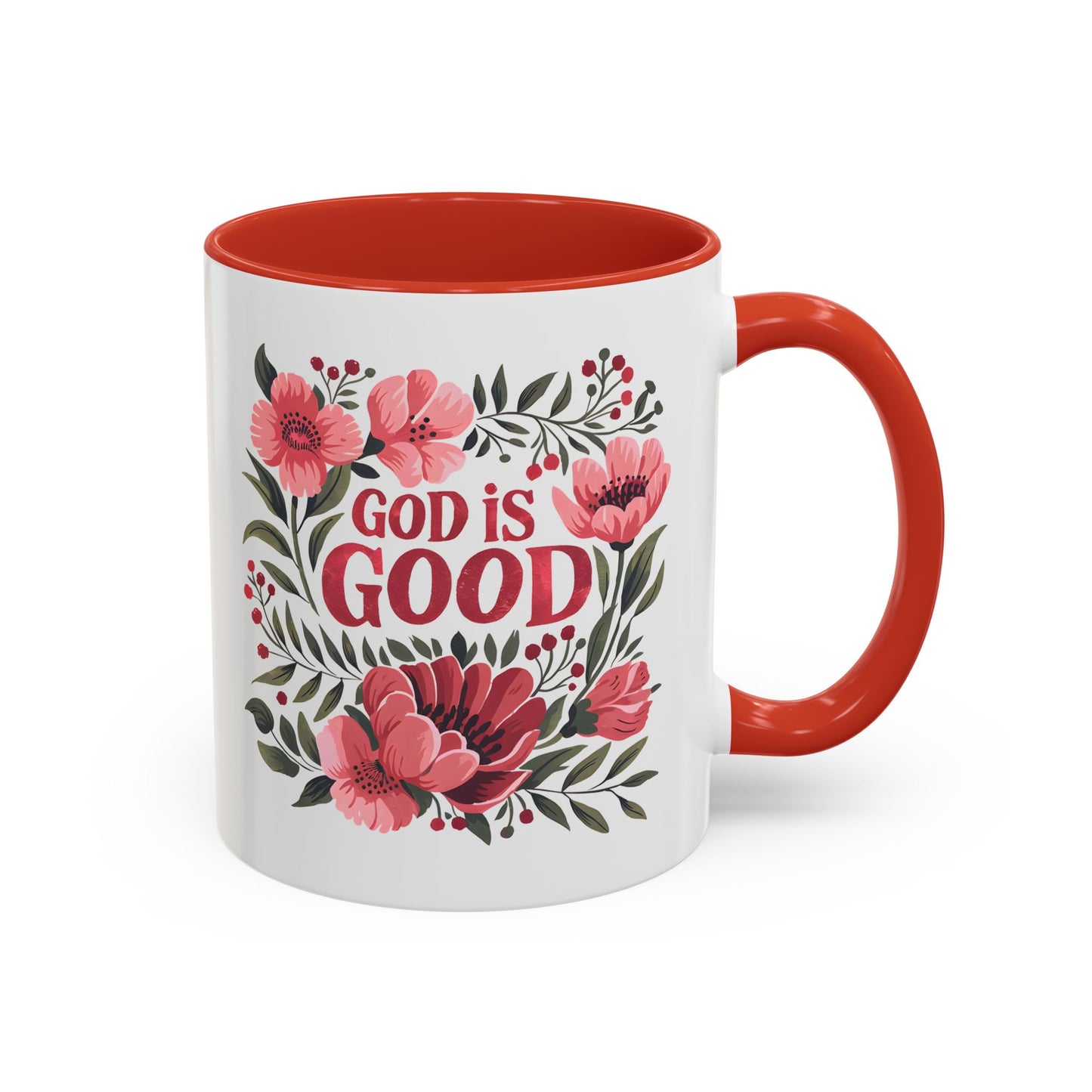 Christian Ceramic Mug- God Is Good Accent Coffee Mug (11, 15oz)