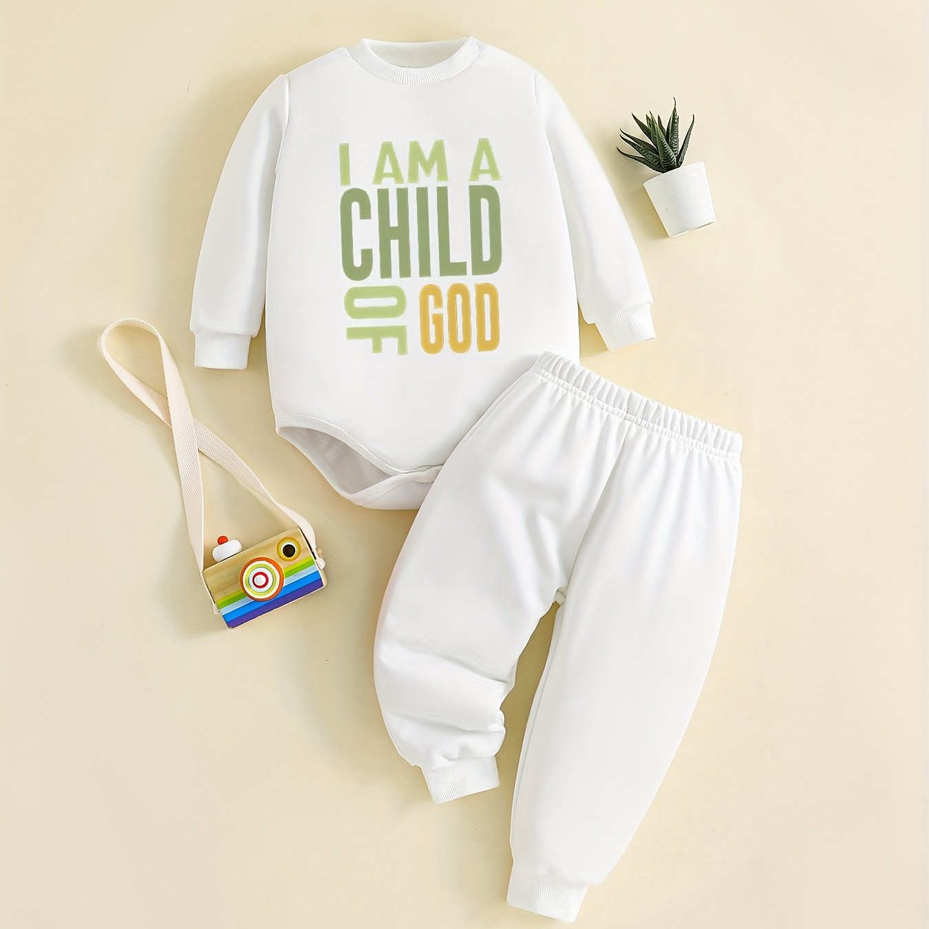 I AM A CHILD OF GOD Toddler Christian Casual Outfit claimedbygoddesigns