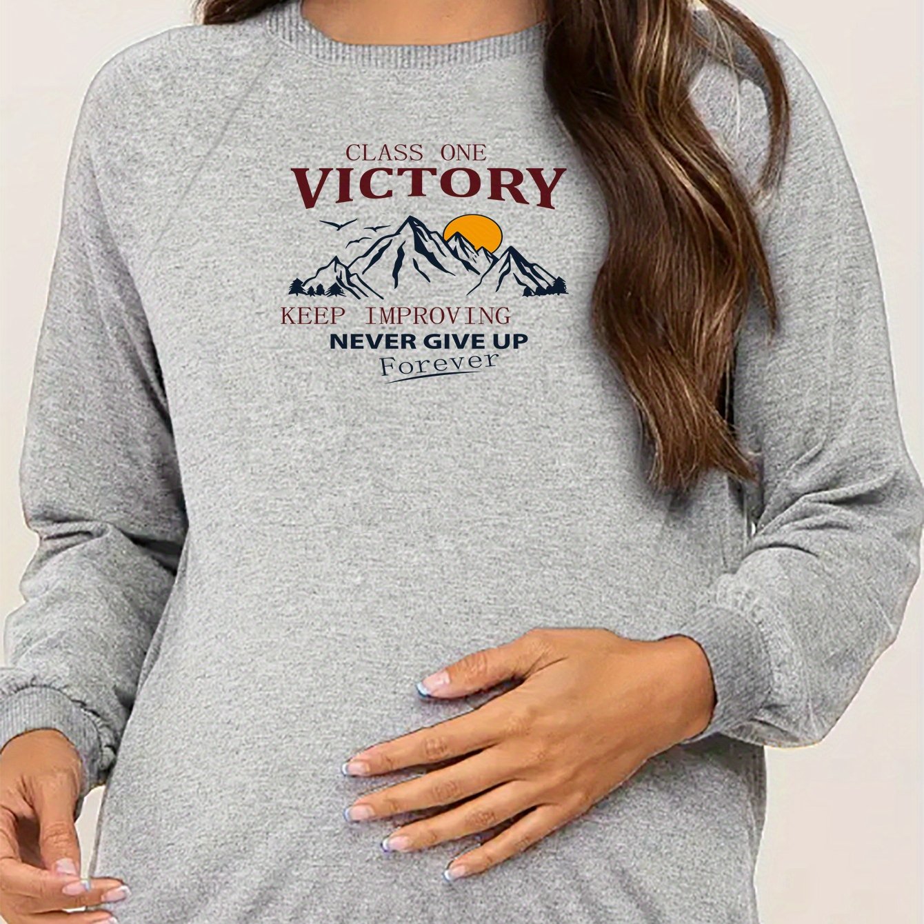 Victory Women's Christian Maternity Pullover Sweatshirt claimedbygoddesigns