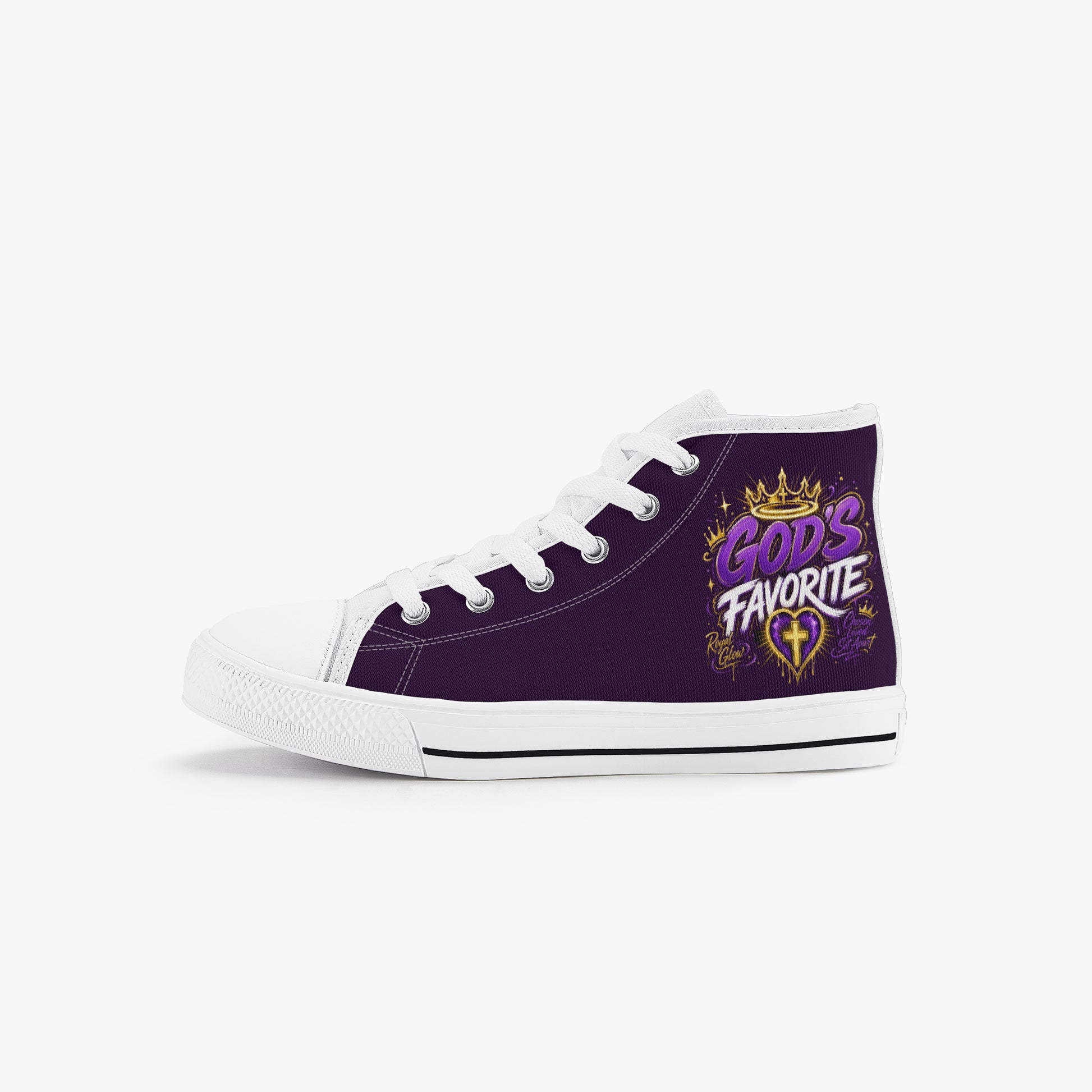 God's Favorite Christian Kid’s High - Top Canvas Shoes - ClaimedbyGodDesigns