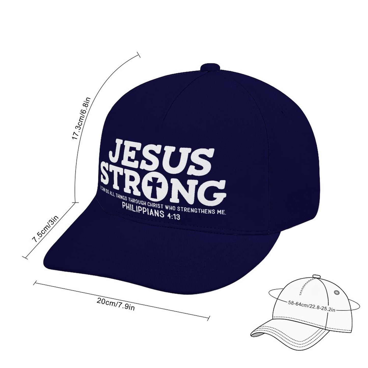 Jesus Strong I Can Do All Things Christian Hat