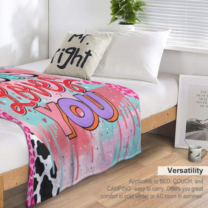 Jesus Loves You Christian Flannel Throw Blanket