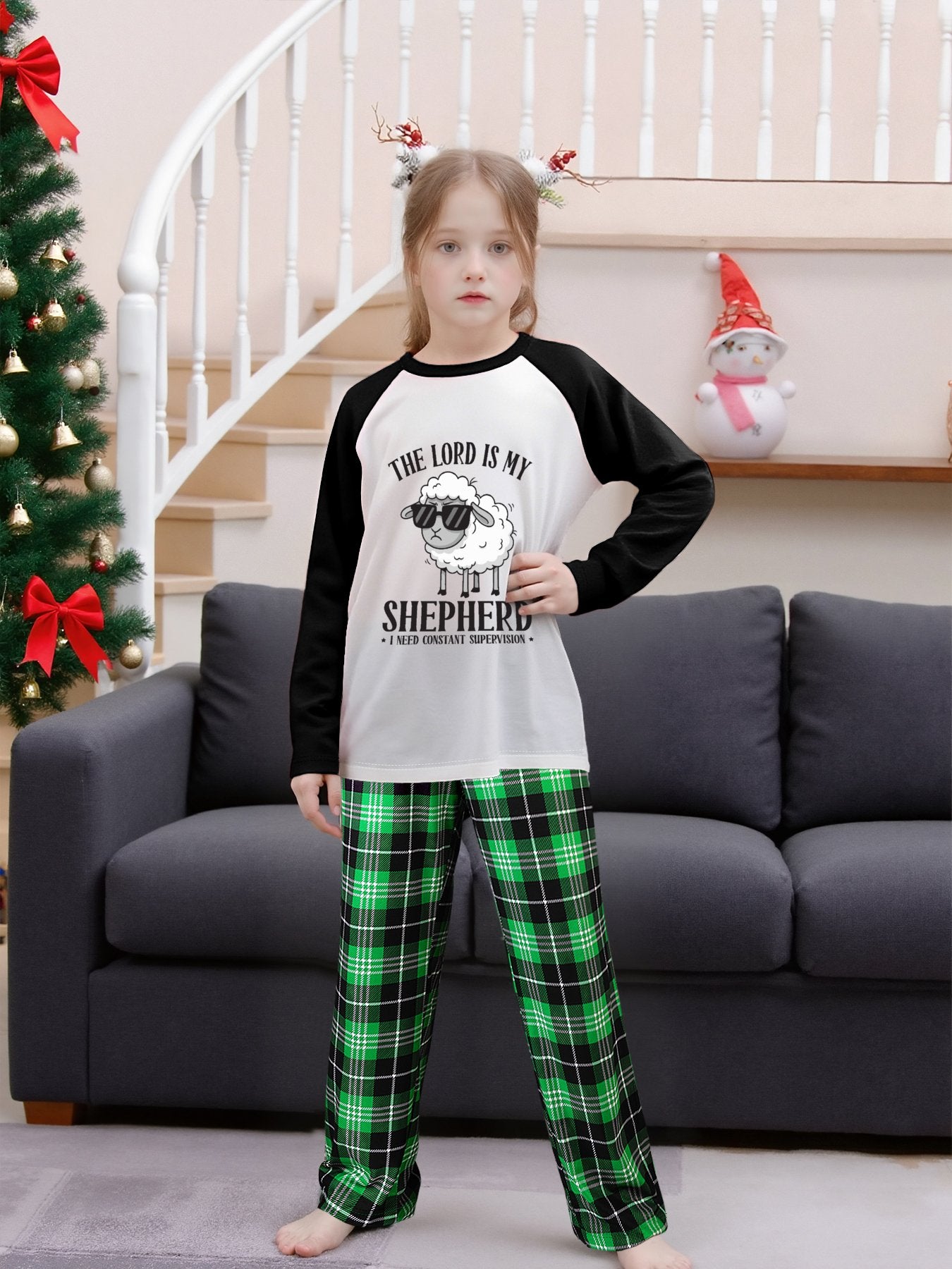 I Need Constant Supervision Youth Christian Plaid Pajamas