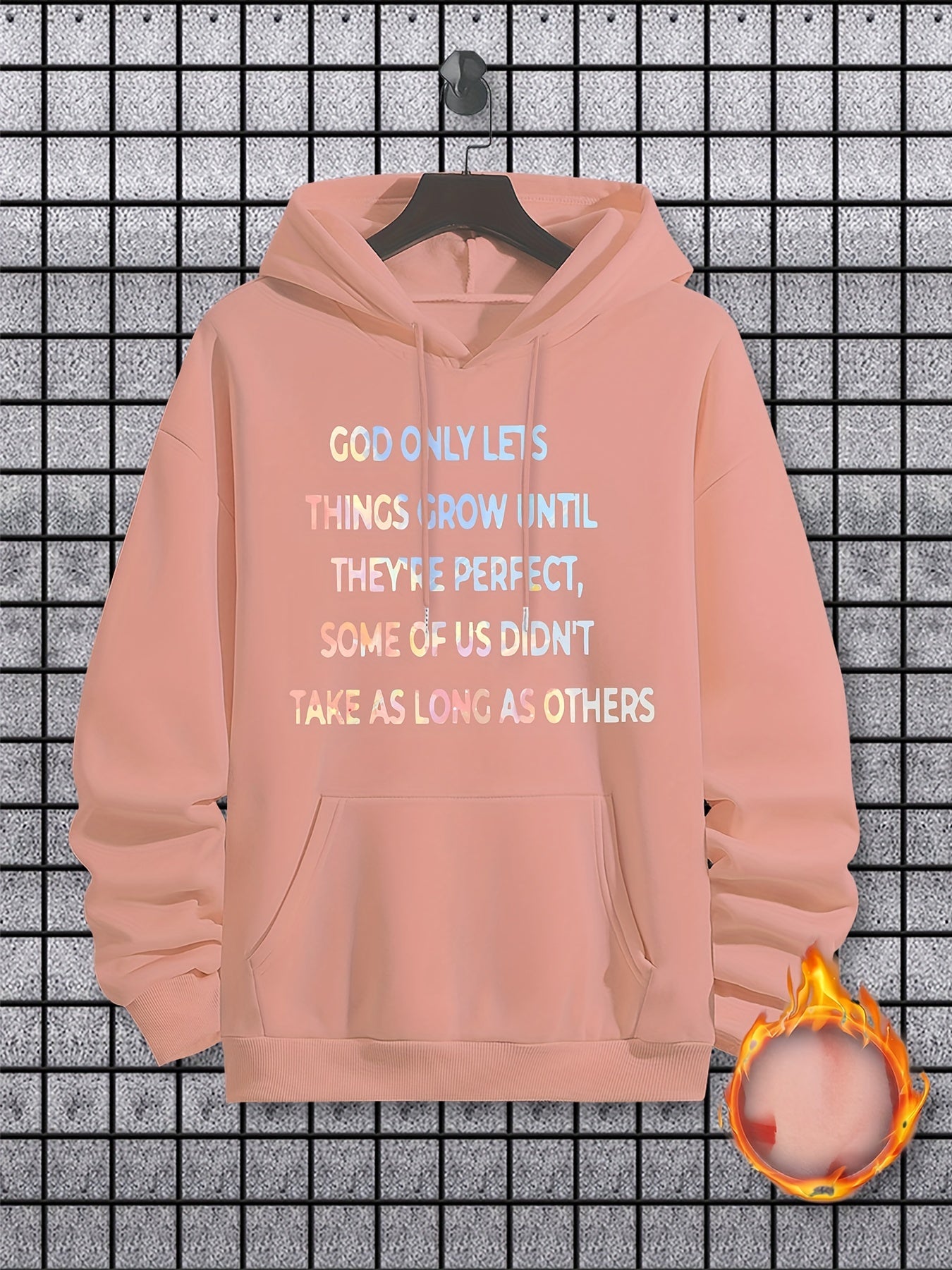 God Only Let's Things Grown Until They're Perfect Men's Christian Pullover Hooded Sweatshirt claimedbygoddesigns