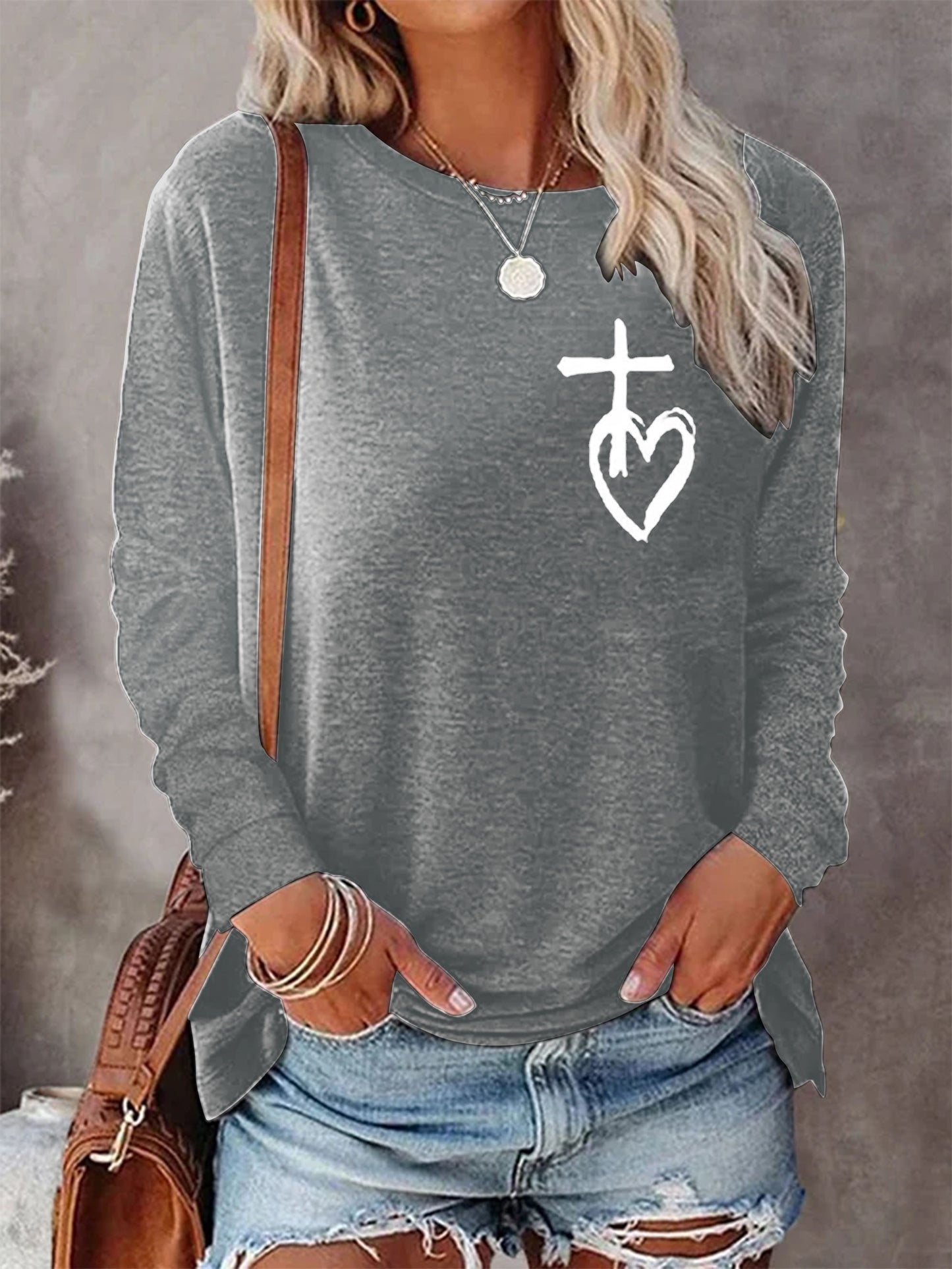 JESUS Has My Back Women's Christian Pullover Sweatshirt claimedbygoddesigns