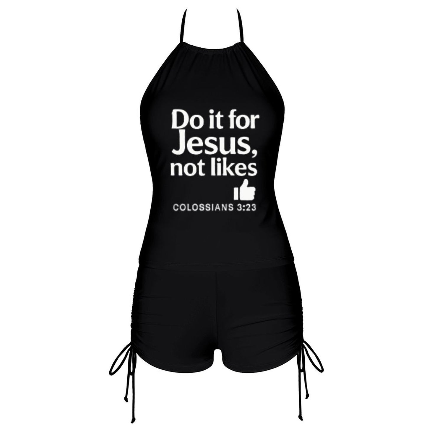 Do It For Him Christian Women's Tankini Swimsuits with Shorts - ClaimedbyGodDesigns