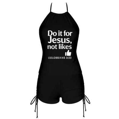 Do It For Him Christian Women's Tankini Swimsuits with Shorts - ClaimedbyGodDesigns