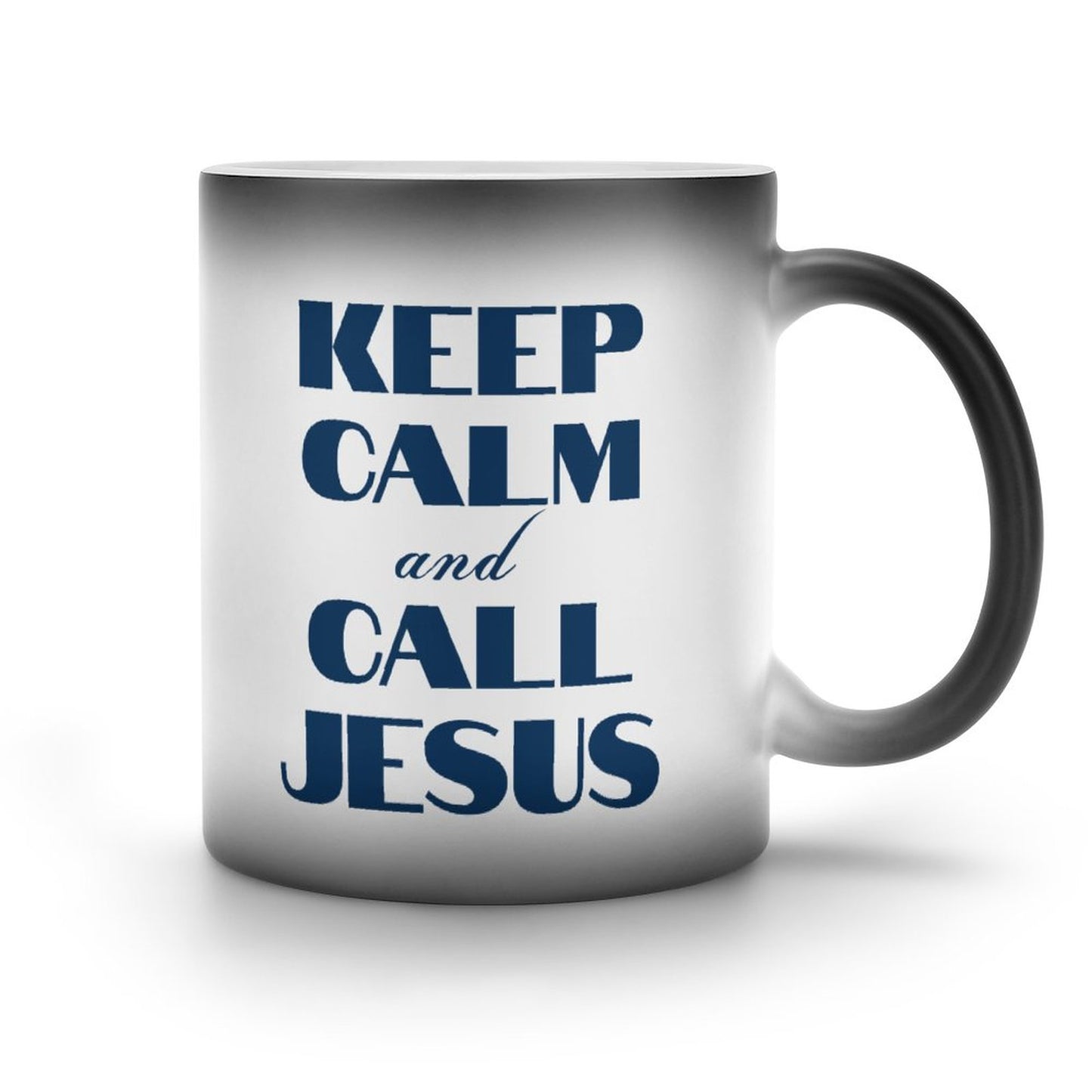 Keep Calm And Call Jesus Christian Color Changing Mug (Dual-sided)