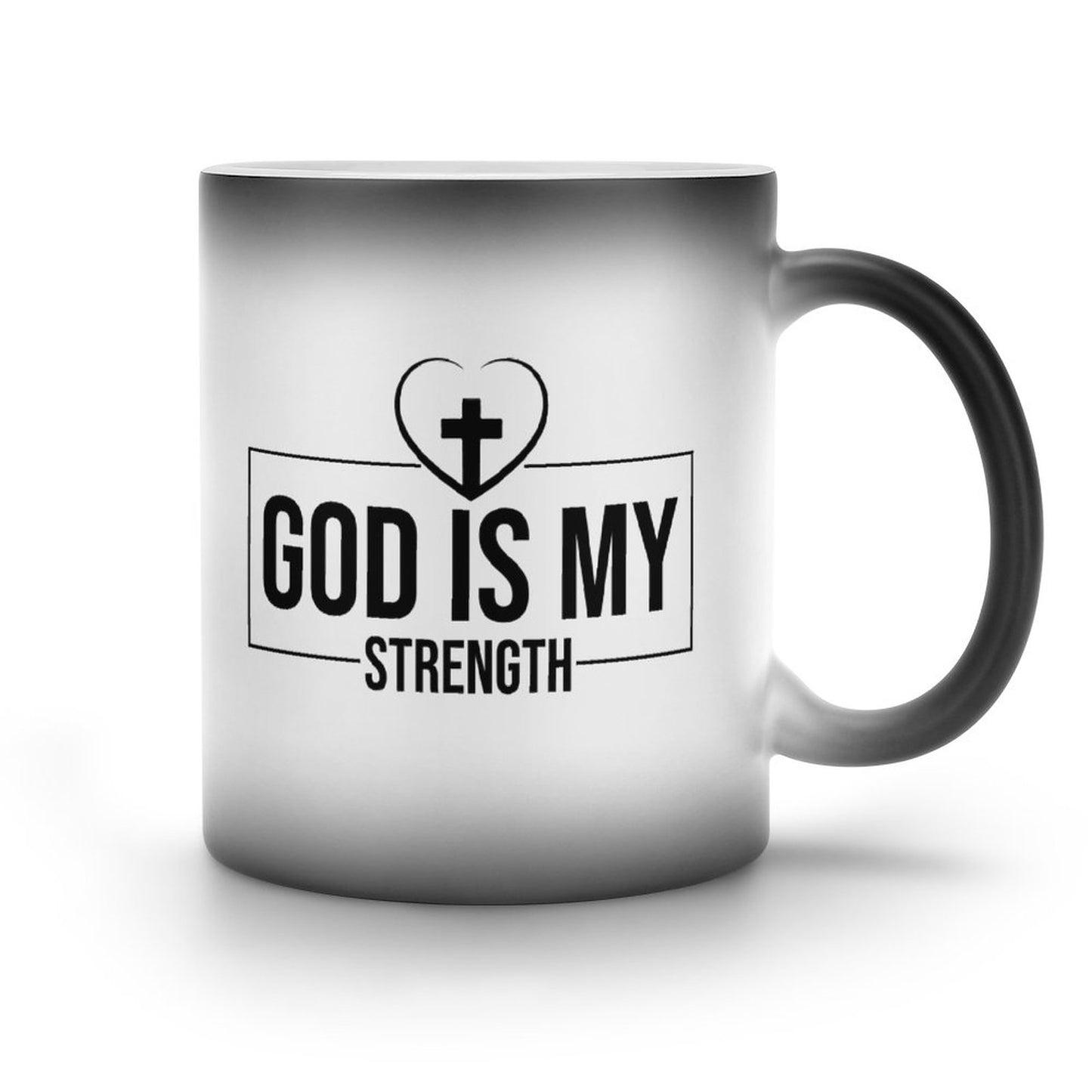 God Is My Strength Christian Color Changing Mug (Dual-sided)