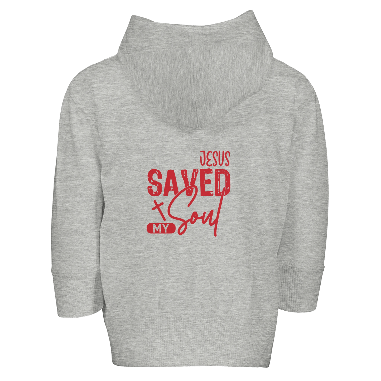 He Saved My Soul Toddler Christian Zip Fleece Hooded Sweatshirt - ClaimedbyGodDesigns