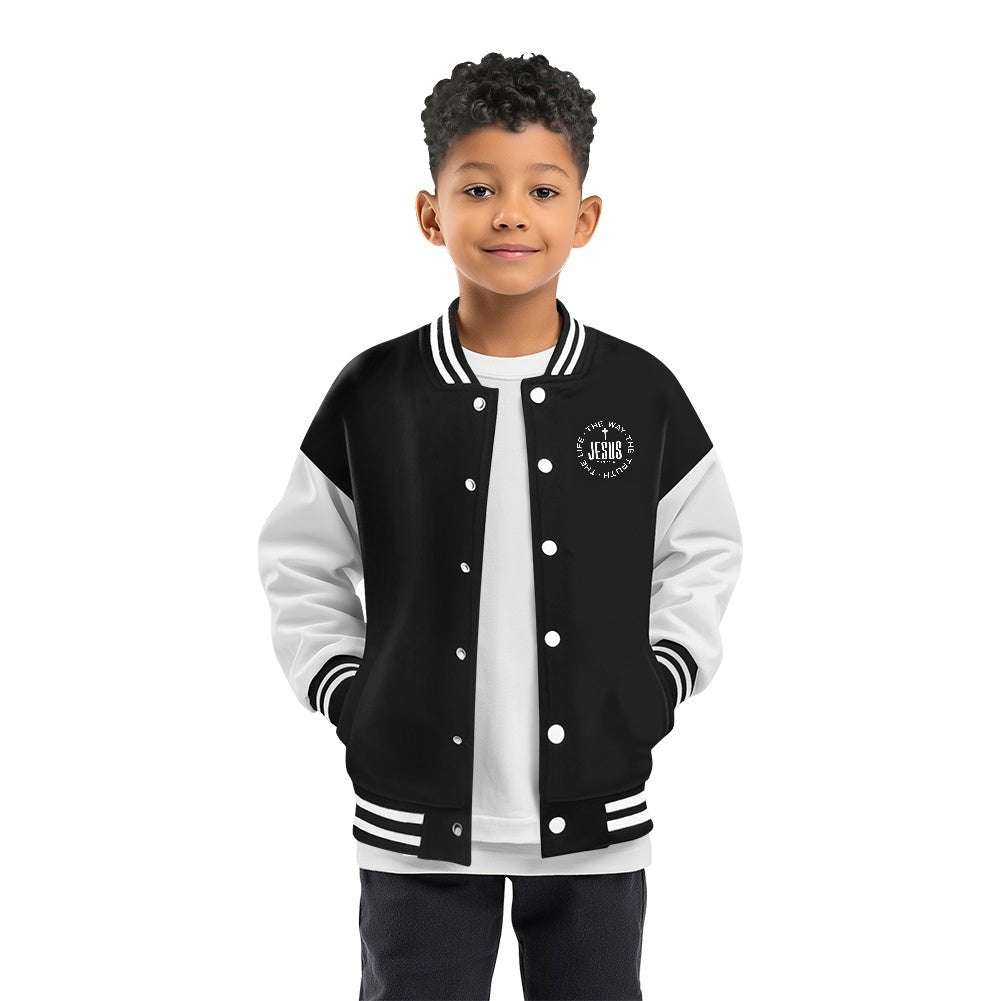 The Way The Truth The Life Christian Children's Letterman Jacket - ClaimedbyGodDesigns