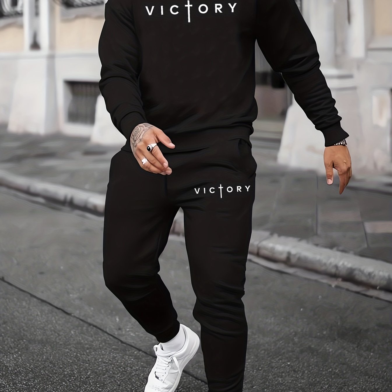 Victory In The Cross Men's Christian Casual Outfit claimedbygoddesigns