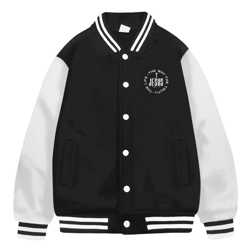 The Way The Truth The Life Christian Children's Letterman Jacket - ClaimedbyGodDesigns