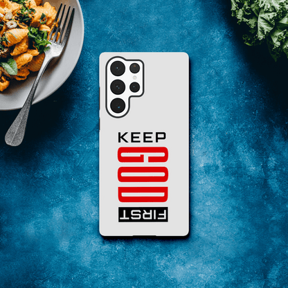 Keep Him First Christian Tough Phone Case For Samsung Galaxy - ClaimedbyGodDesigns