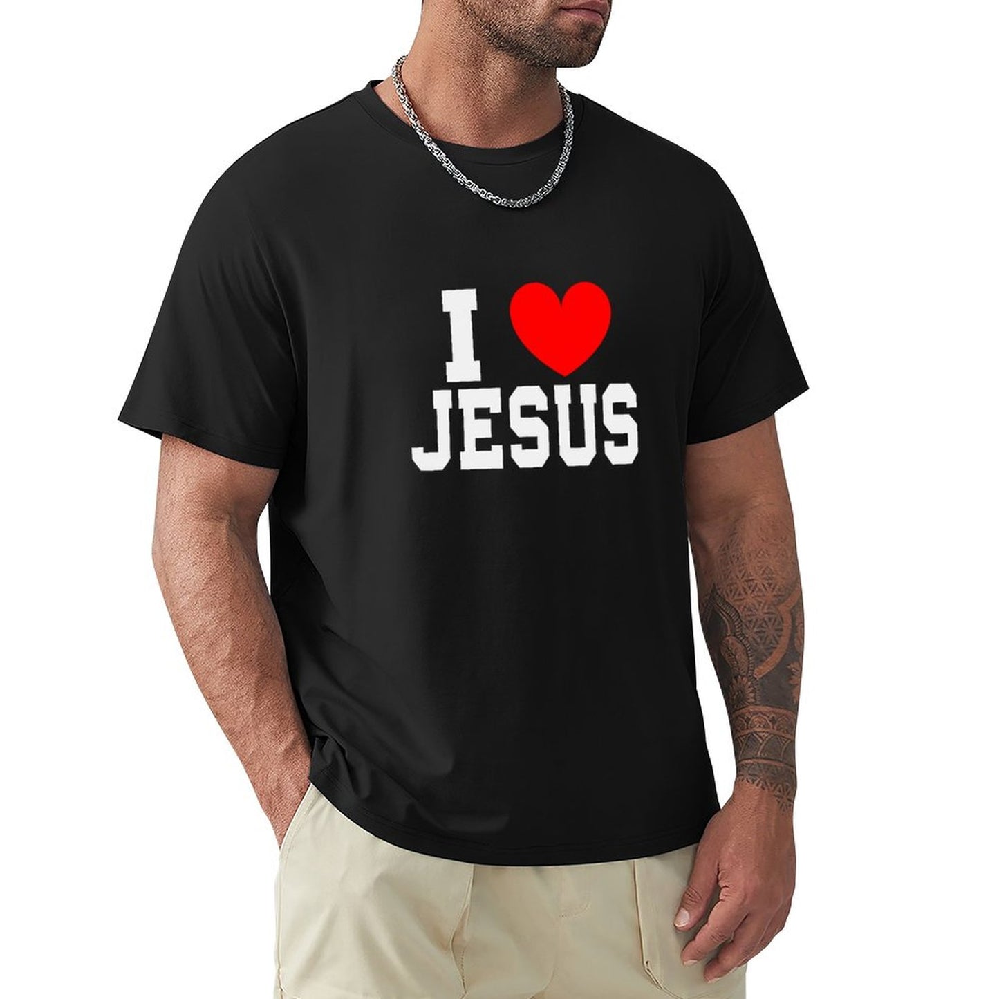 I Love Jesus Men's Christian T-shirt