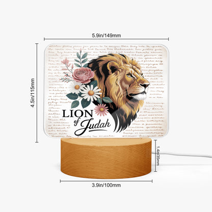 Lion Of Judah Acrylic Plaque with Stand - Rectangle - ClaimedbyGodDesigns