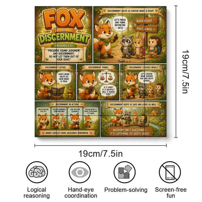 Fox of Discernment – Building Block Puzzle Ornament - ClaimedbyGodDesigns