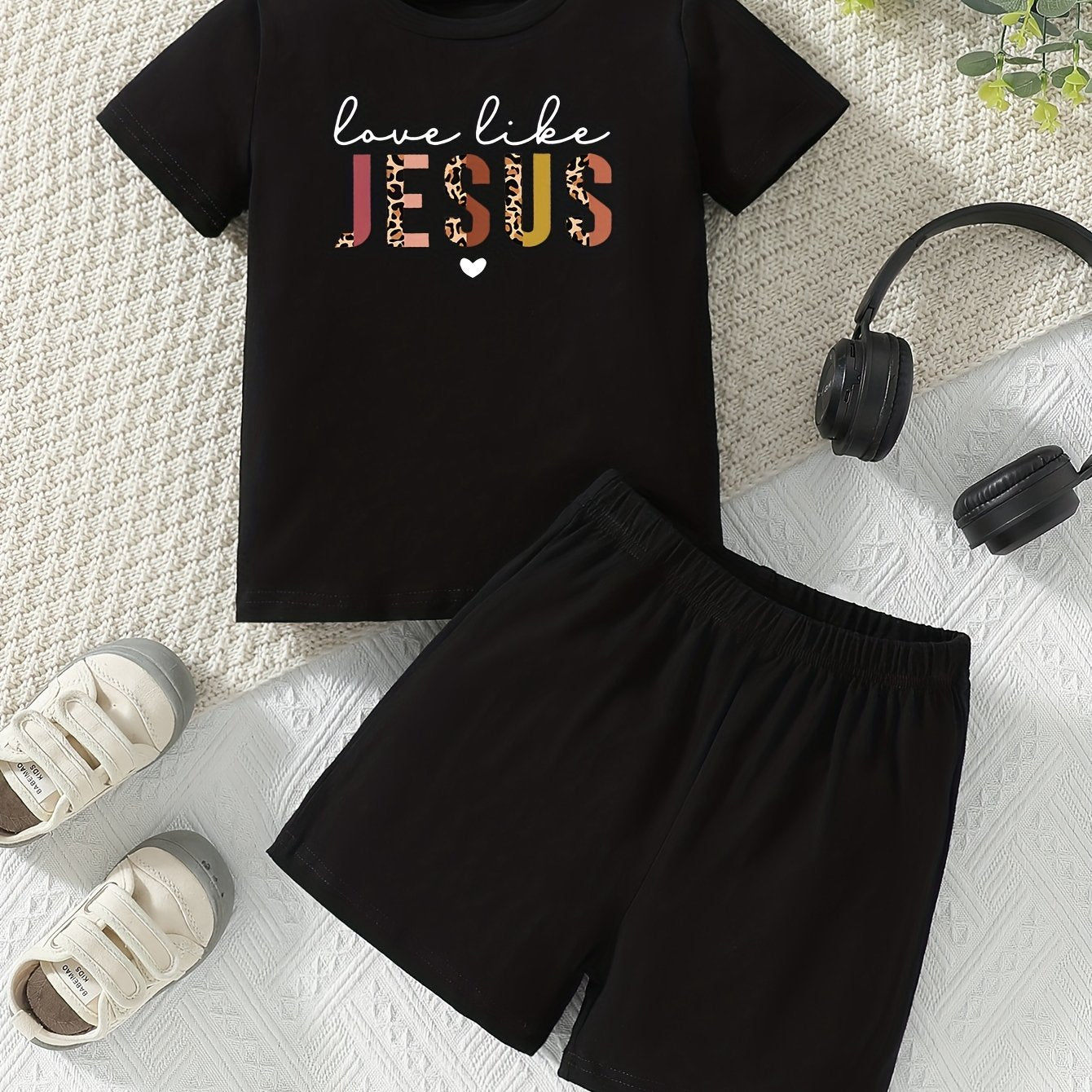 Love Like Jesus Toddler Christian Pajama Set claimedbygoddesigns