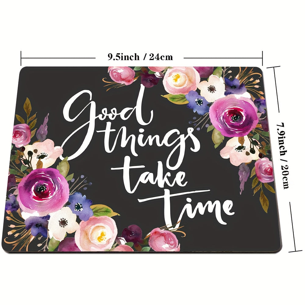 Good Things Take Time Christian Computer Mouse Pad claimedbygoddesigns