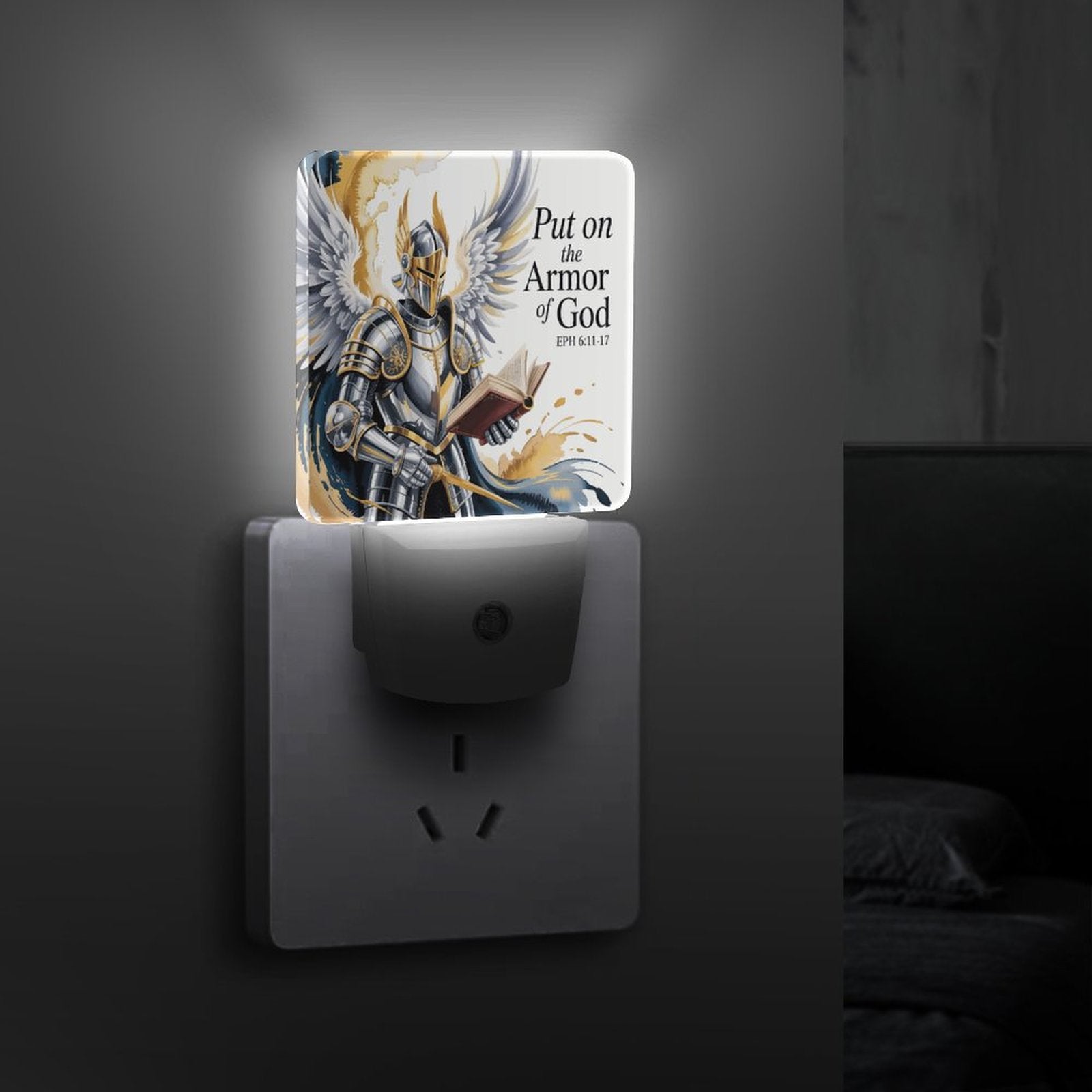 Put On His Armor Christian Night Light For Kids - ClaimedbyGodDesigns