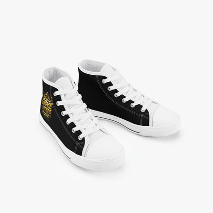 Grace Mode Activated Christian Kid’s High - Top Canvas Shoes - ClaimedbyGodDesigns