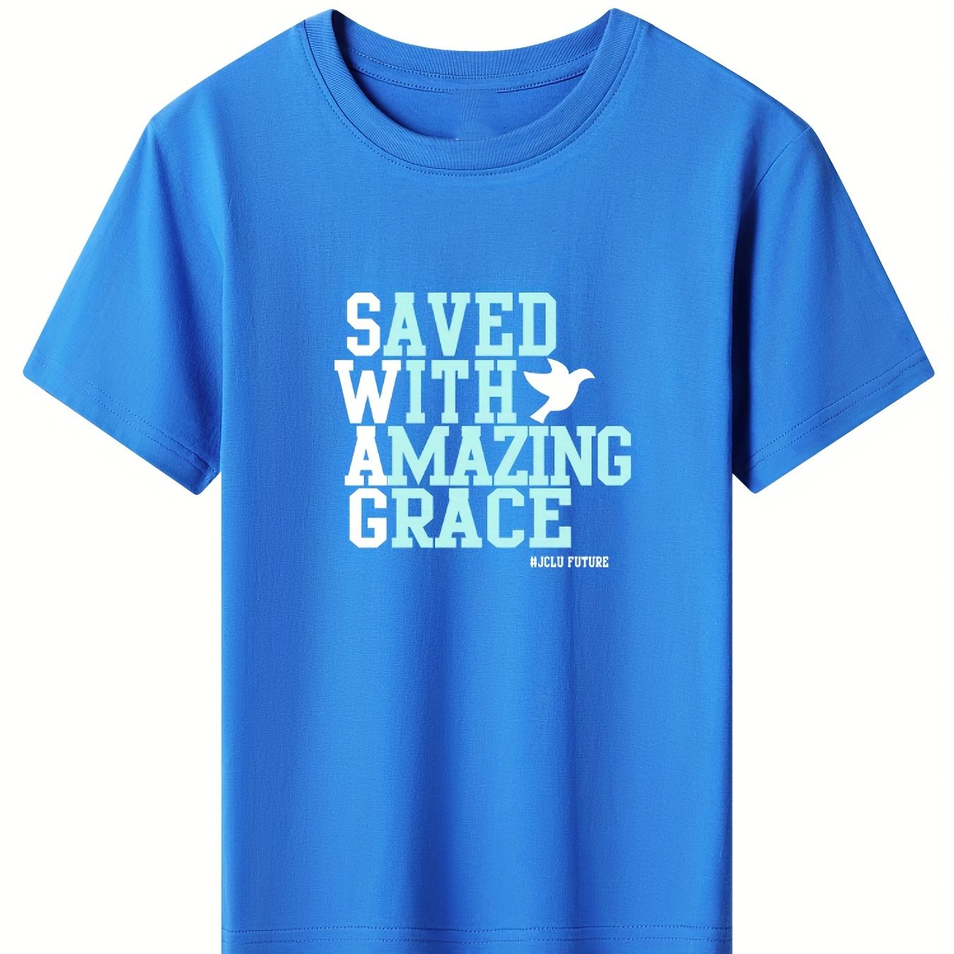 SAVED WITH AMAZING GRACE  Youth Christian T-shirt claimedbygoddesigns