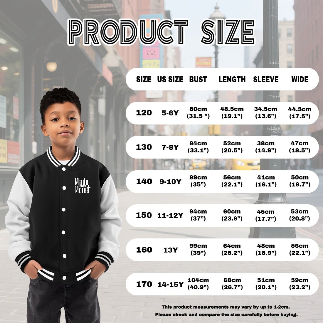 Made for More Christian Children's Letterman Jacket - ClaimedbyGodDesigns