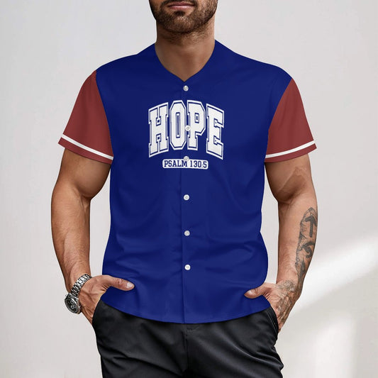 Hope Short Sleeve Men's Christian Baseball Batting Jersey