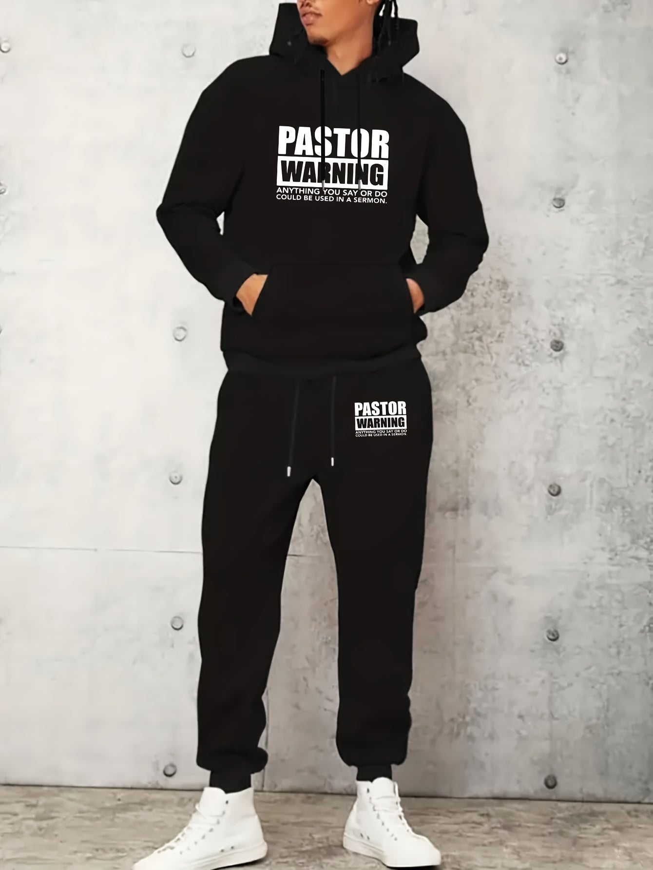 PASTOR WARNING: Anything You Say Or Do May Be Used In A Sermon Men's Christian Casual Outfit claimedbygoddesigns