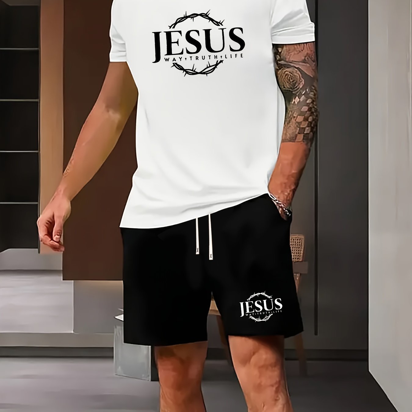 Jesus Way Truth Life Men's Christian Casual Outfit claimedbygoddesigns