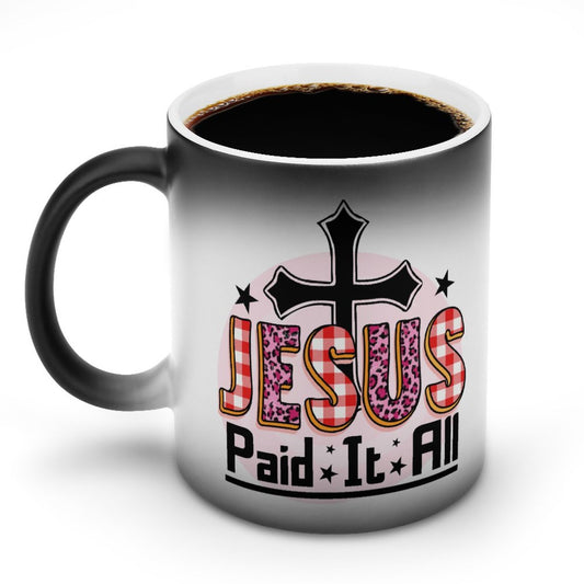 Jesus Paid It All Christian Color Changing Mug (Dual-sided)
