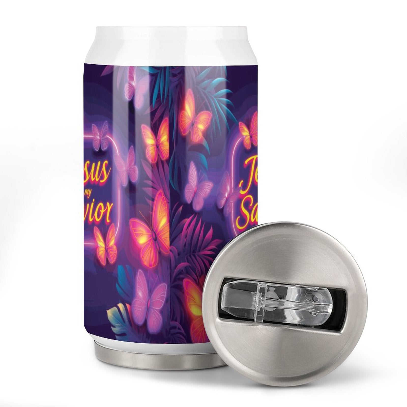 Jesus Is My Savior Christian Stainless Steel Tumbler with Straw SALE-Personal Design