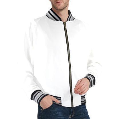 Lifetime Member Men's Christian Striped Trim Bomber Jacket