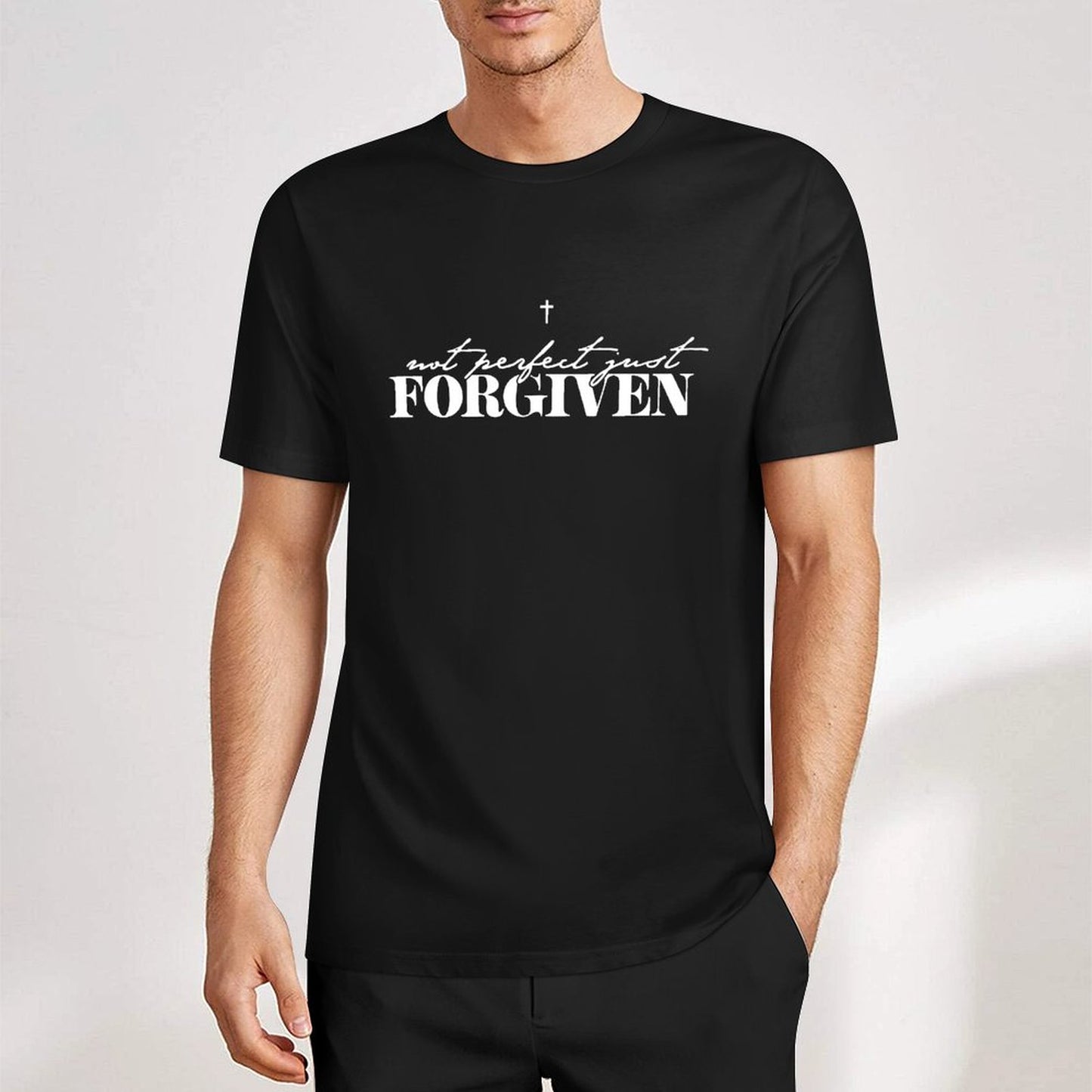 Not Perfect Just Forgiven Men's Christian T-Shirt