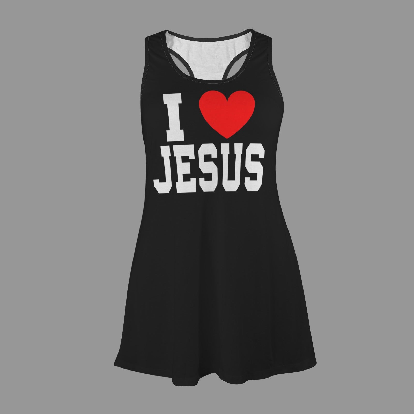 I Love Jesus Women's Christian Racer Vest Pajama Nightdress