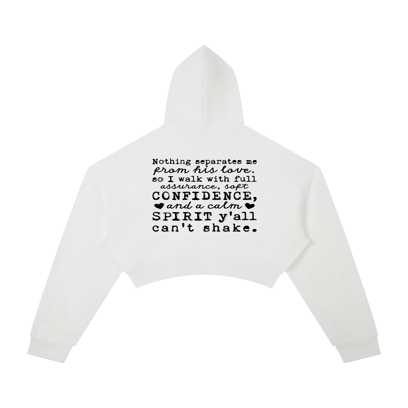 He Loves Me Y'all Can Relax Women's Christian Cropped Hooded Sweatshirt