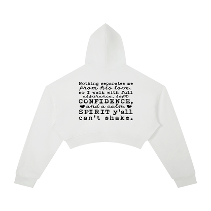 He Loves Me Y'all Can Relax Women's Christian Cropped Hooded Sweatshirt