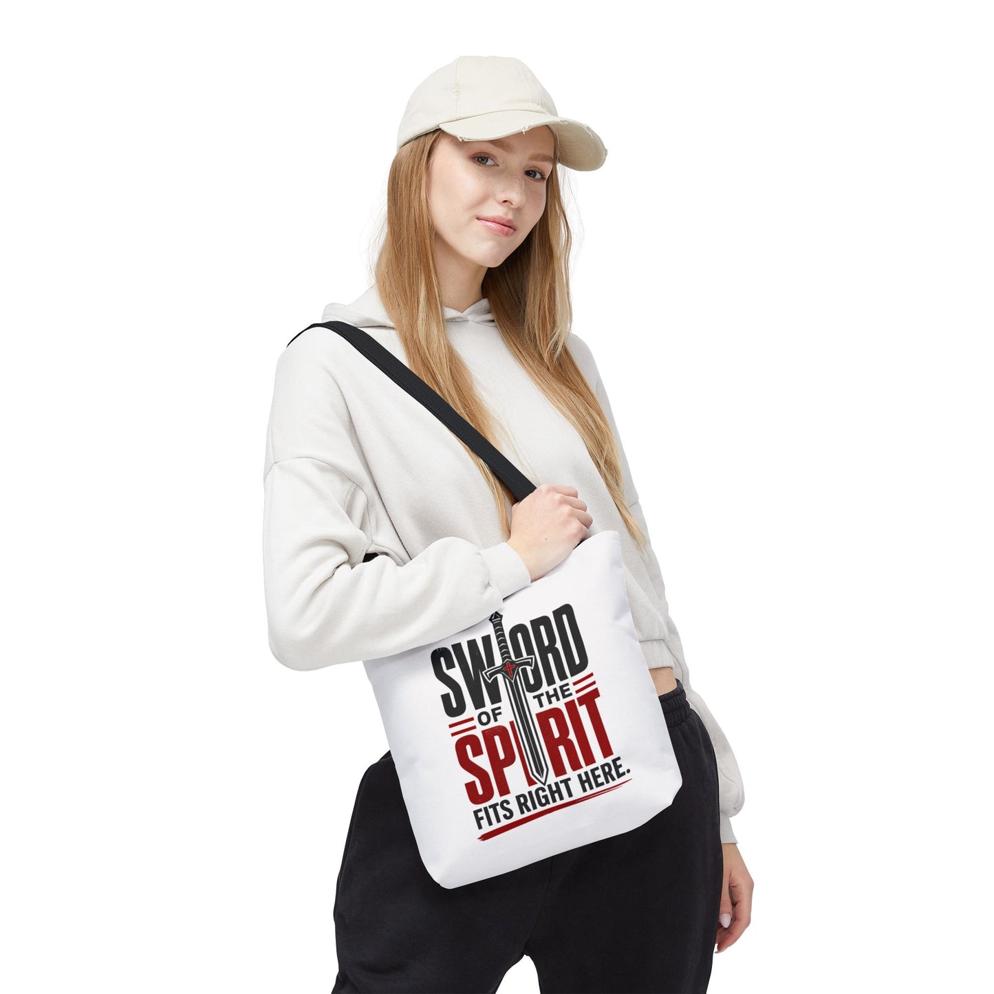 Sword of the Spirit Tote Bag — Christian Faith Inspirational Canvas Tote - ClaimedbyGodDesigns